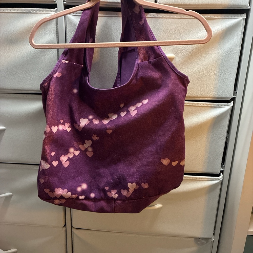 Vera Wang Purple Heart Tote Bag